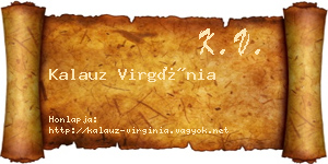 Kalauz Virgínia névjegykártya